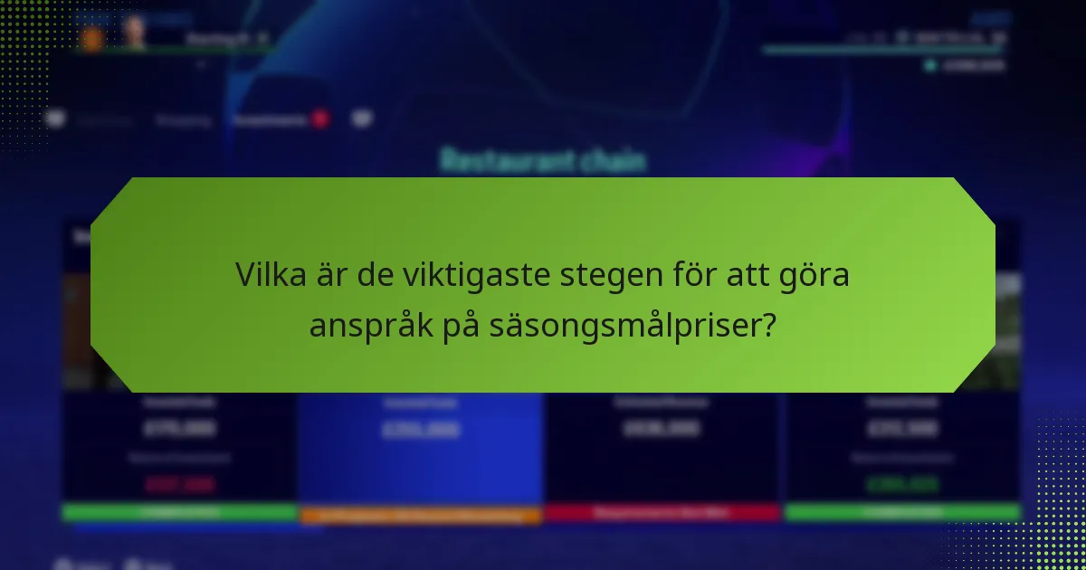 Vilka resurser kan hjälpa till med att göra anspråk på säsongsmålpriser?